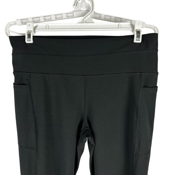 Tangerine Black Womens Active Leggings Medium Side Pockets & Laser Cut Details - Picture 3 of 7